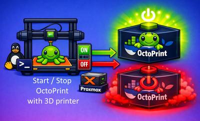 Start / stop OctoPrint docker with the 3D printer