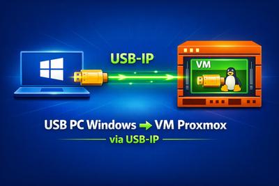 USB d'un PC Windows distant dans une VM Proxmox via USP-IP